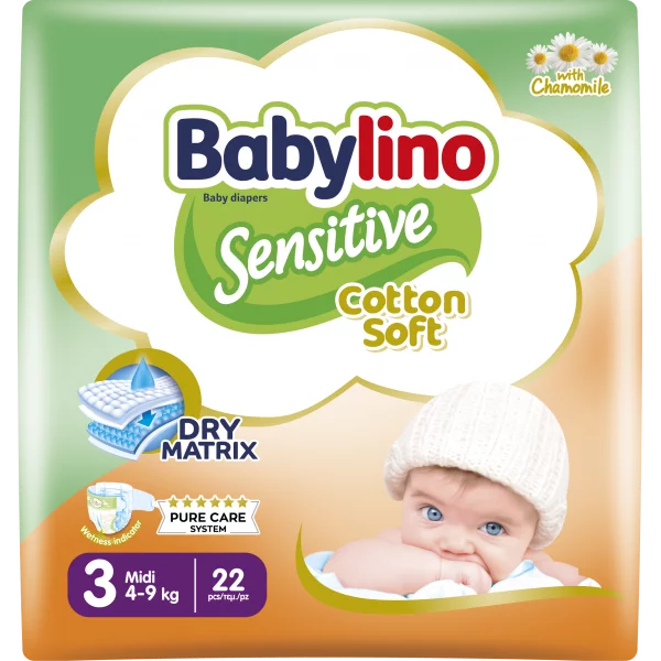 Babylino Sensitive: Taglia 3 - da 4 a 9 Kg.