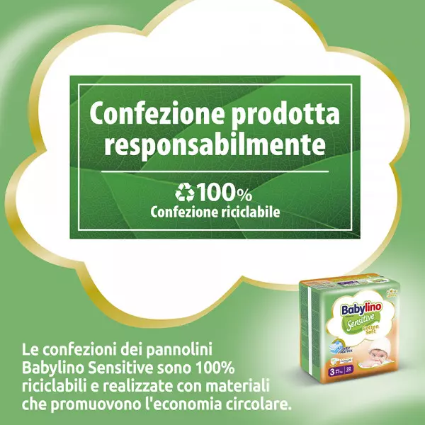 Babylino Sensitive: Taglia 3 - da 4 a 9 Kg.